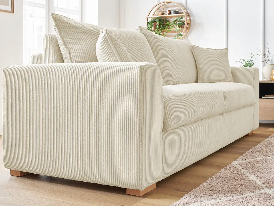 Sofá Lineal De 3C Modelo Marcella Tapiz Cotele Moderno y Premium 5