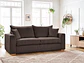 Sofá Lineal De 3C Modelo Marcella Tapiz Cotele Moderno y Premium - Chocolate - Miniatura 2