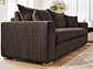 Sofá Lineal De 3C Modelo Marcella Tapiz Cotele Moderno y Premium - Chocolate - Miniatura 4