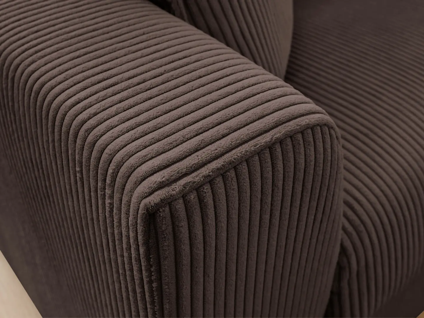 Sofá Lineal De 3C Modelo Marcella Tapiz Cotele Moderno y Premium - Chocolate 5