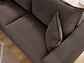 Sofá Lineal De 3C Modelo Marcella Tapiz Cotele Moderno y Premium - Chocolate - Miniatura 7