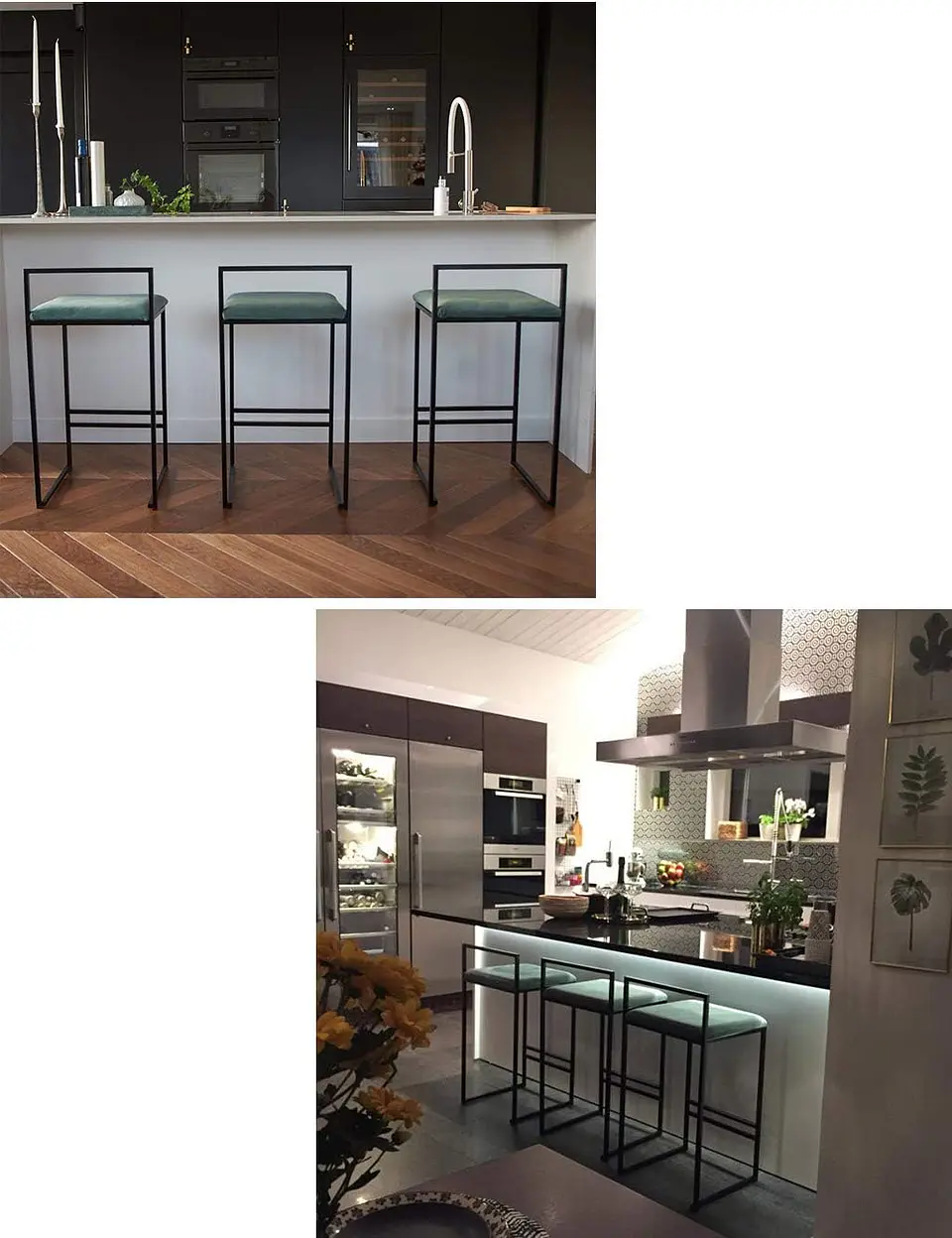 Pack 2 Taburete Bar Fierro Macizo - Margarita 6