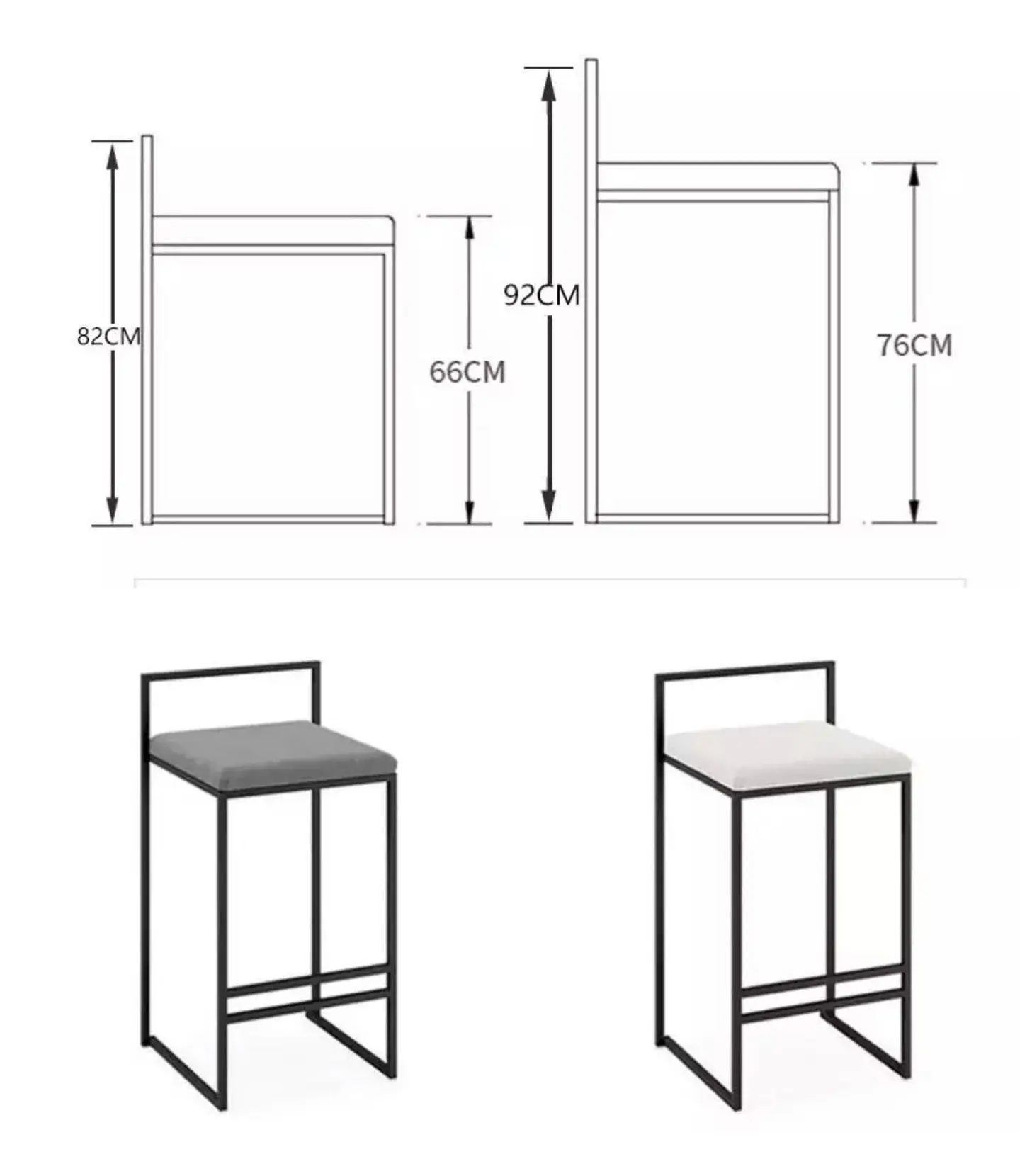 Taburete Bar Dorada Fierro Macizo - Margarita 4