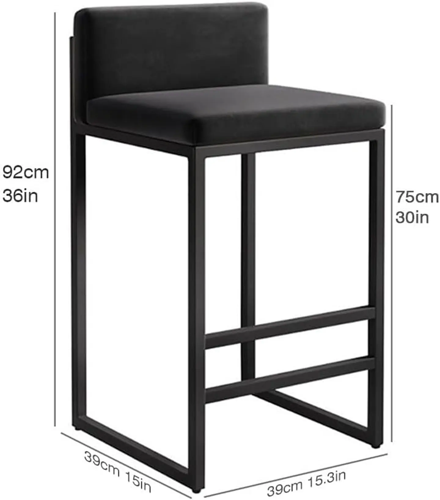 Taburete Bar De Fierro Macizo - Carola 3