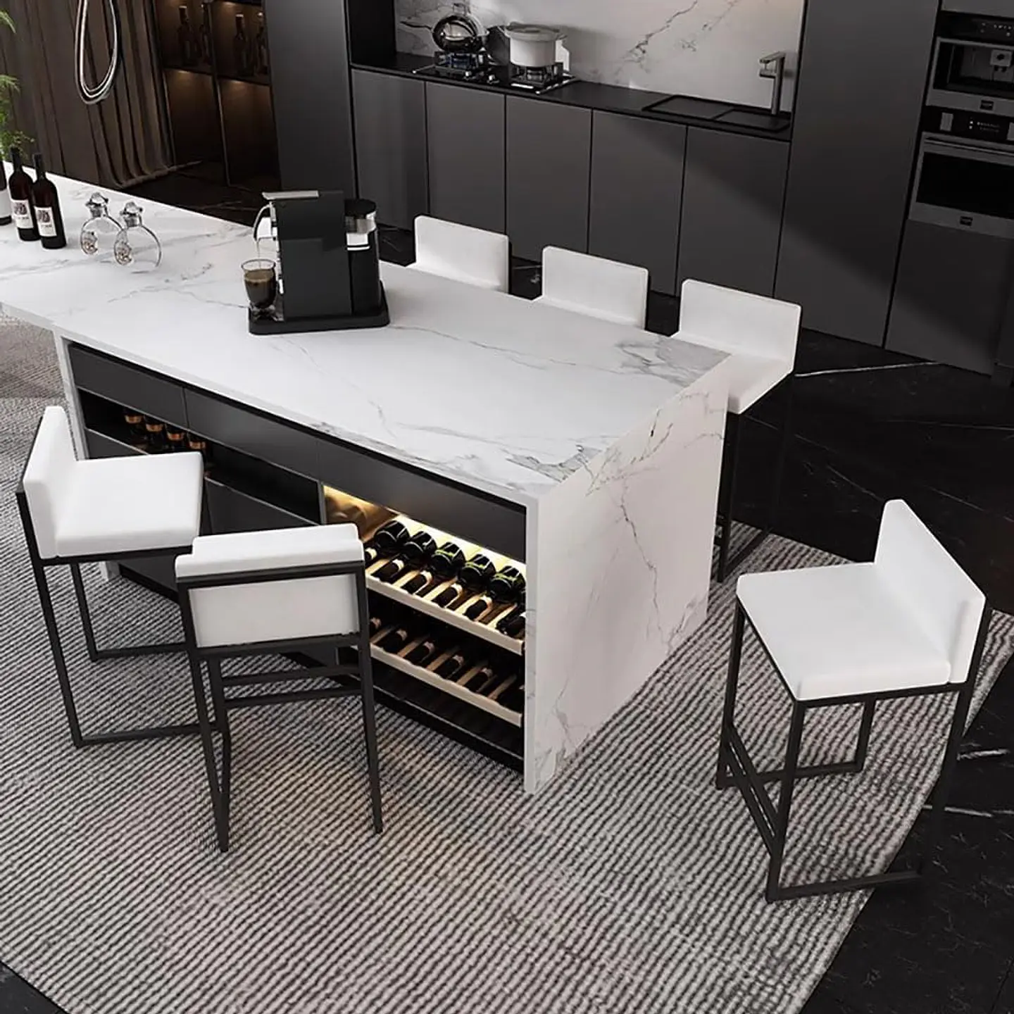 Taburete Bar De Fierro Macizo - Carola 4