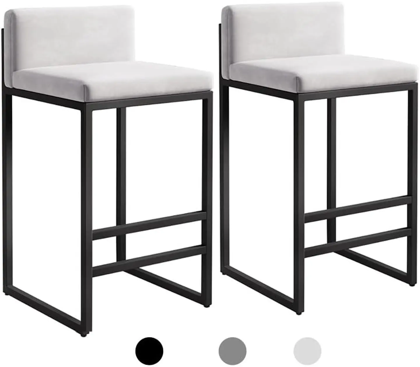 Pack 2 Taburete Bar De Fierro Macizo - Carola 2