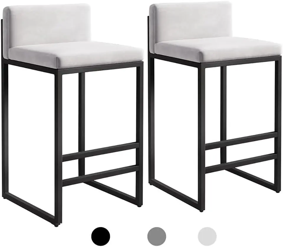 Pack 2 Taburete Bar De Fierro Macizo - Carola 2