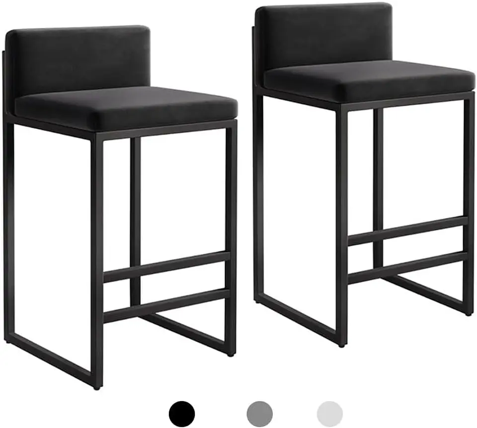 Pack 2 Taburete Bar De Fierro Macizo - Carola 3