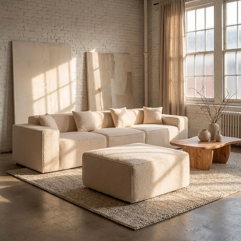 Seccional Modular De 3C Modelo Paris - Tapiz Boucle - Tecnologia Pocket 1