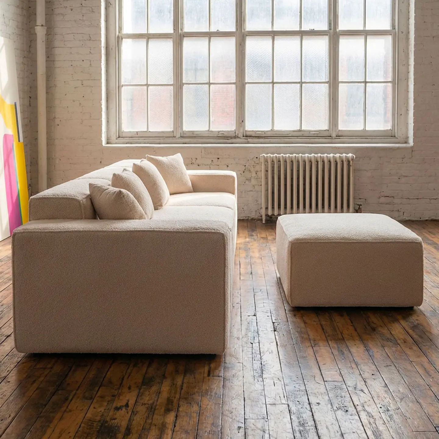 Seccional Modular De 3C Modelo Paris - Tapiz Boucle - Tecnologia Pocket 2