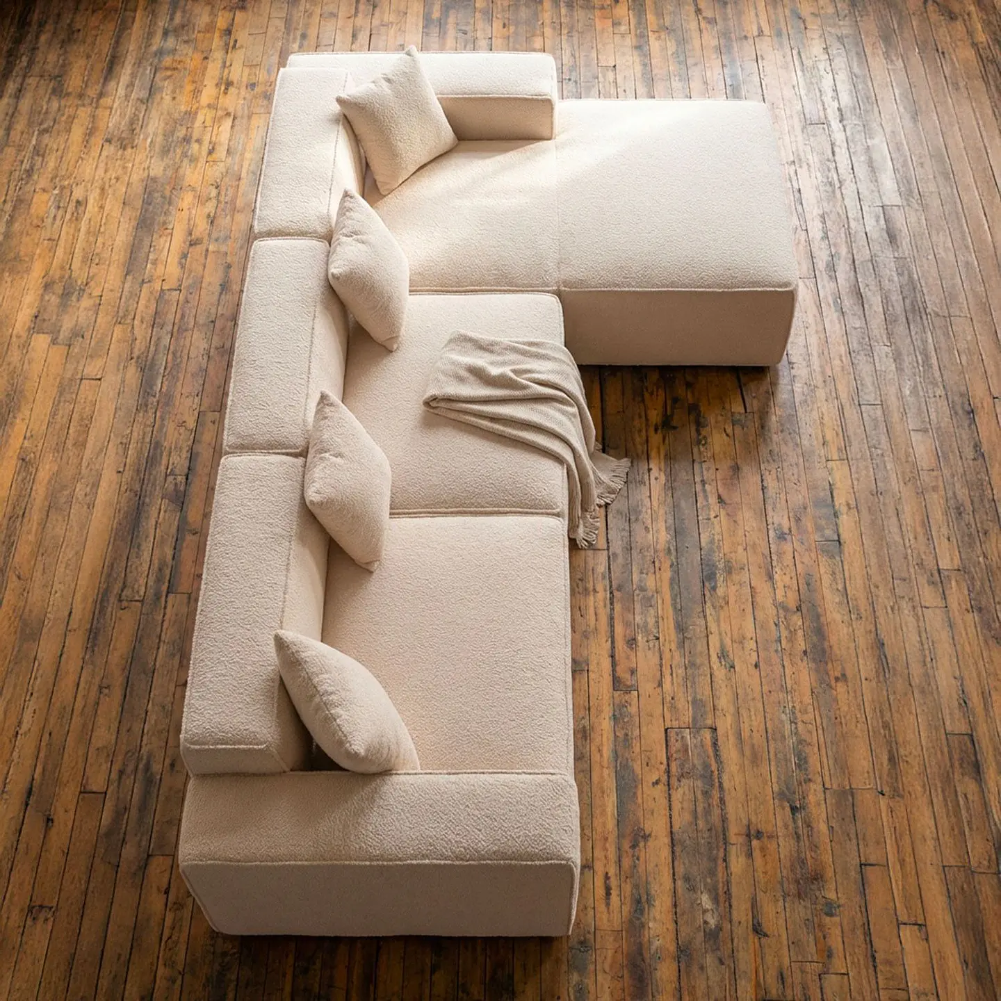 Seccional Modular De 3C Modelo Paris - Tapiz Boucle - Tecnologia Pocket 3