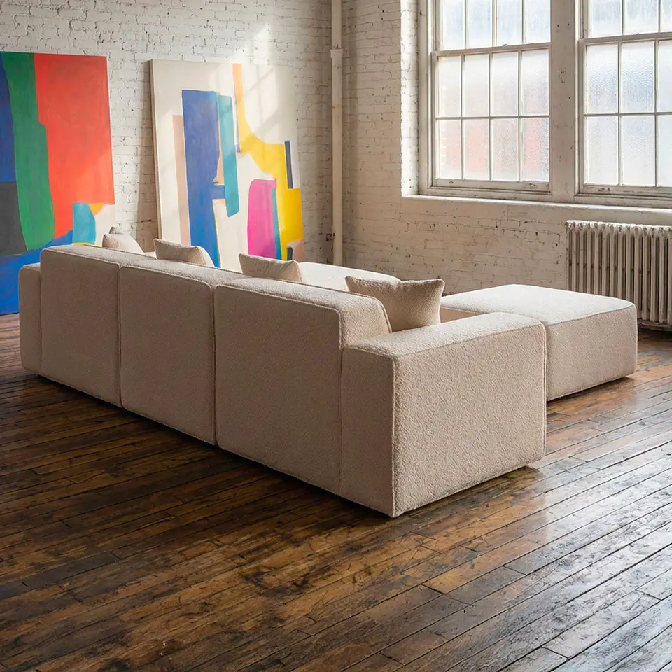 Seccional Modular De 3C Modelo Paris - Tapiz Boucle - Tecnologia Pocket 8