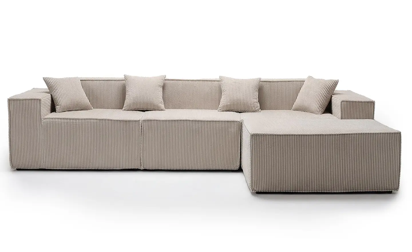 Seccional Modular De 3C Modelo Paris - Tapiz Cotele - Tecnologia Pocket 2