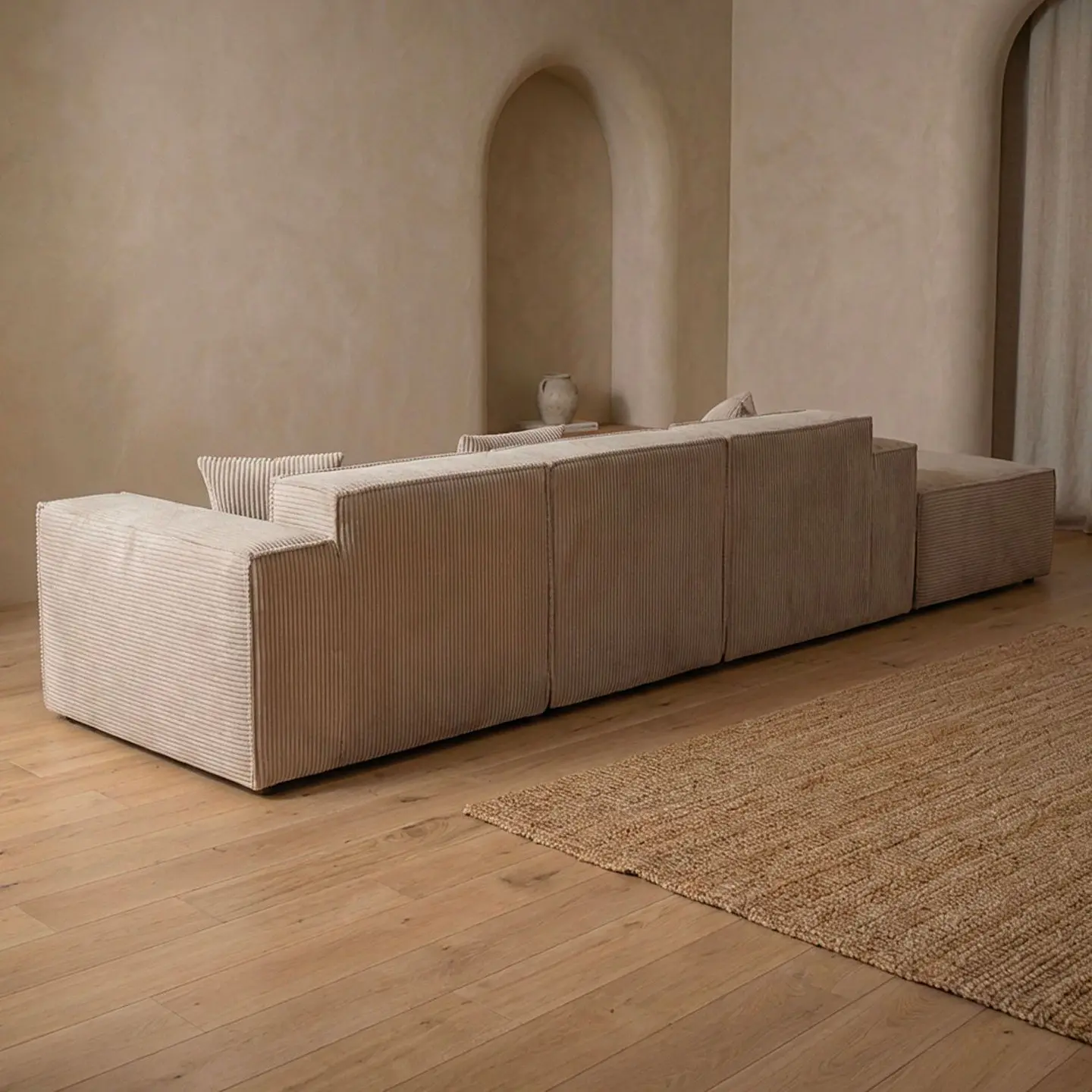 Seccional Modular De 3C Modelo Paris - Tapiz Cotele - Tecnologia Pocket 7