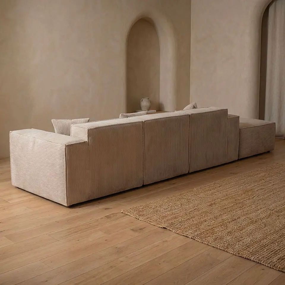 Seccional Modular De 3C Modelo Paris - Tapiz Cotele - Tecnologia Pocket 7