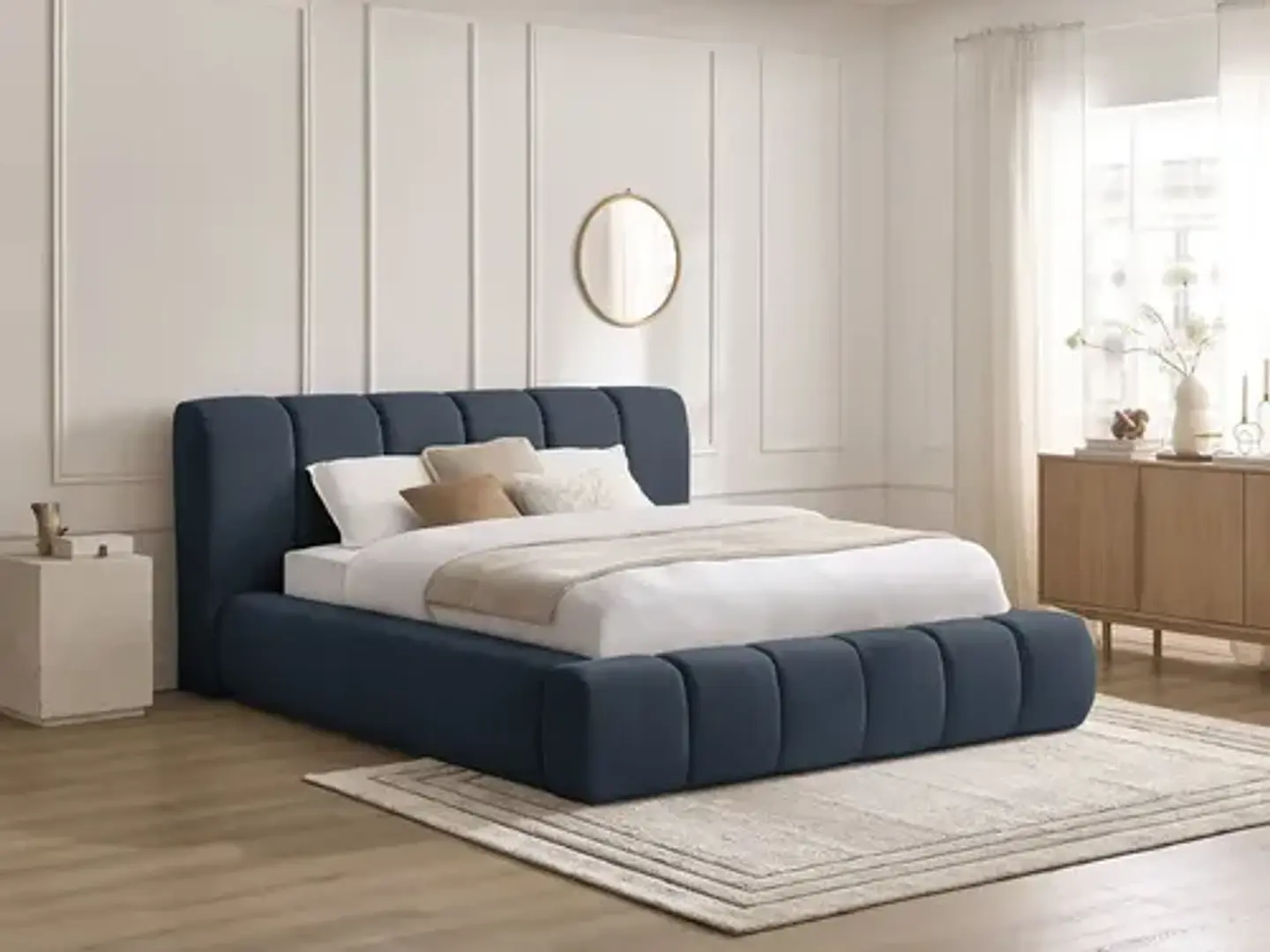 Cama Moderna De 2 Plazas Modelo Panell Biancora 4