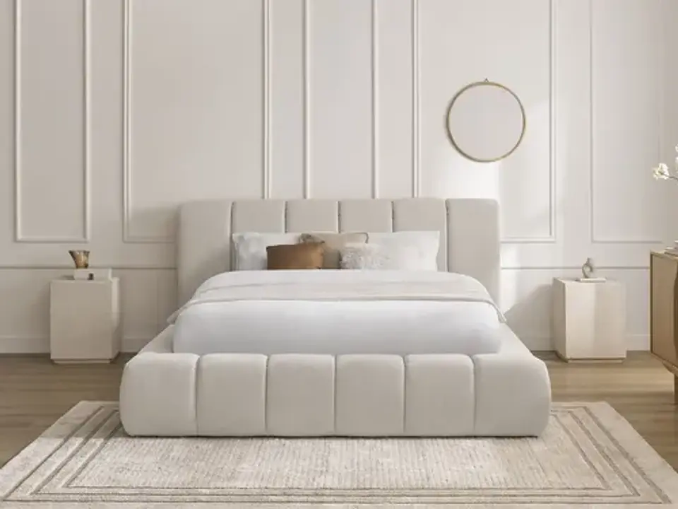 Cama Moderna De 2 Plazas Modelo Panell Biancora 6
