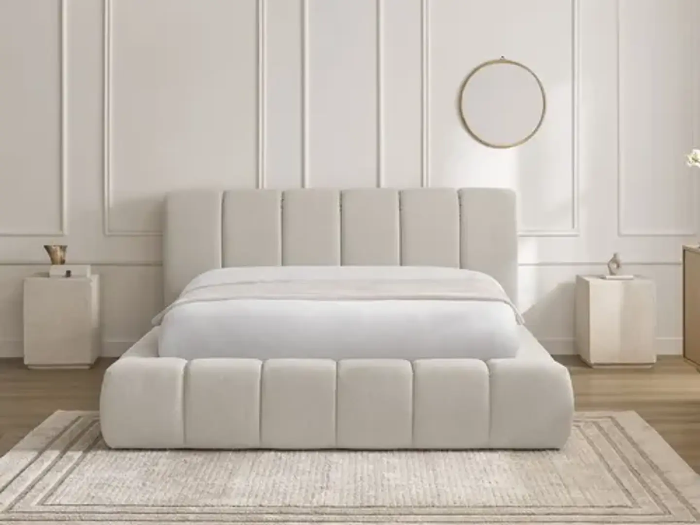 Cama Moderna De 2 Plazas Modelo Panell Biancora 8