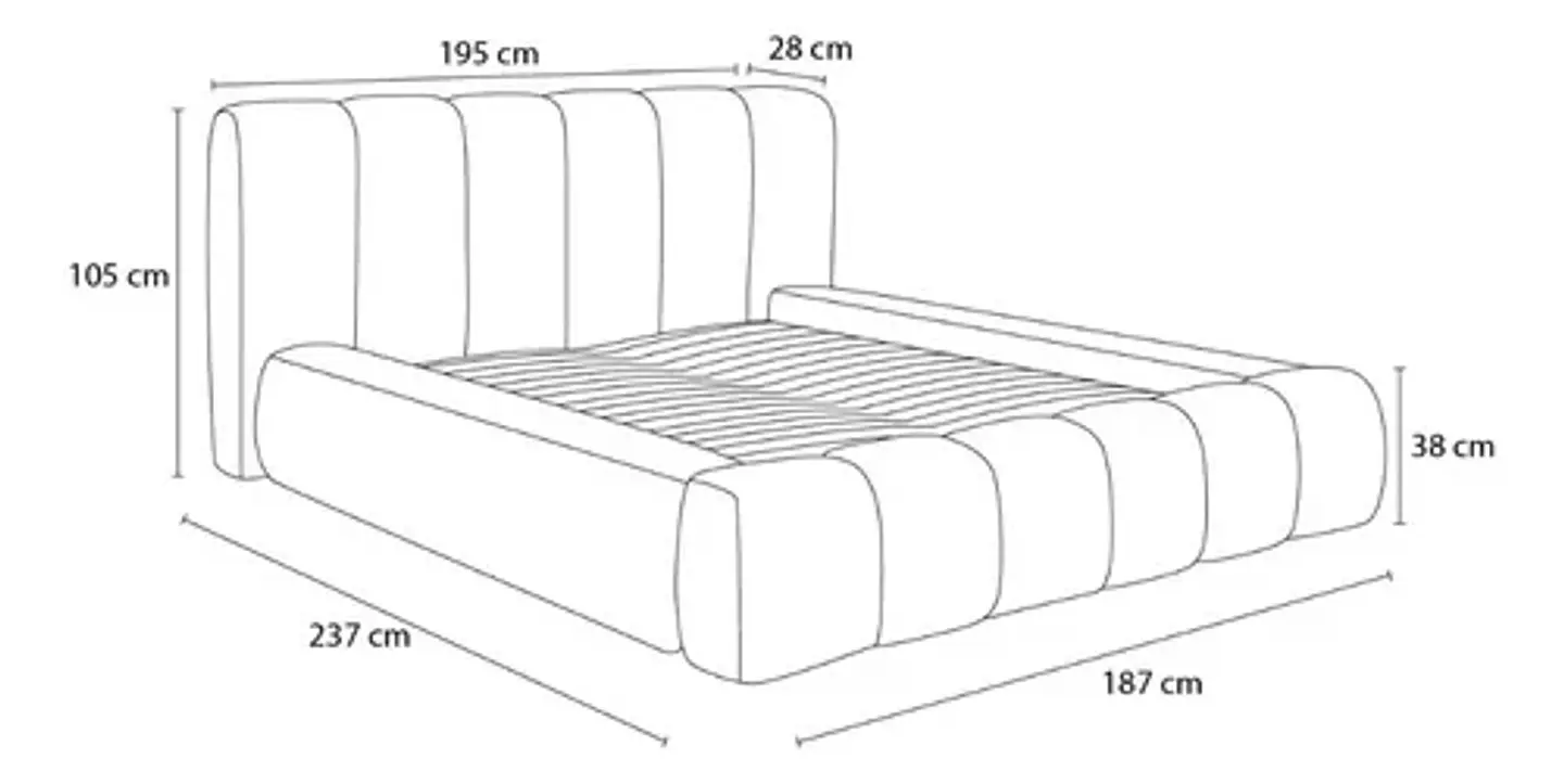Cama Moderna De 2 Plazas Modelo Panell Biancora 11