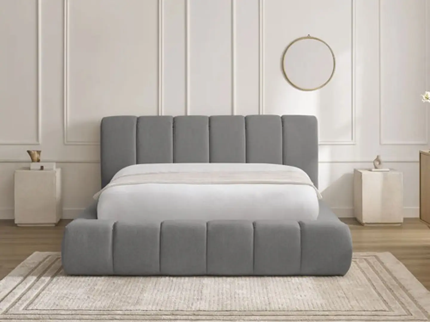 Cama Moderna De 2 Plazas Modelo Panell Biancora 12