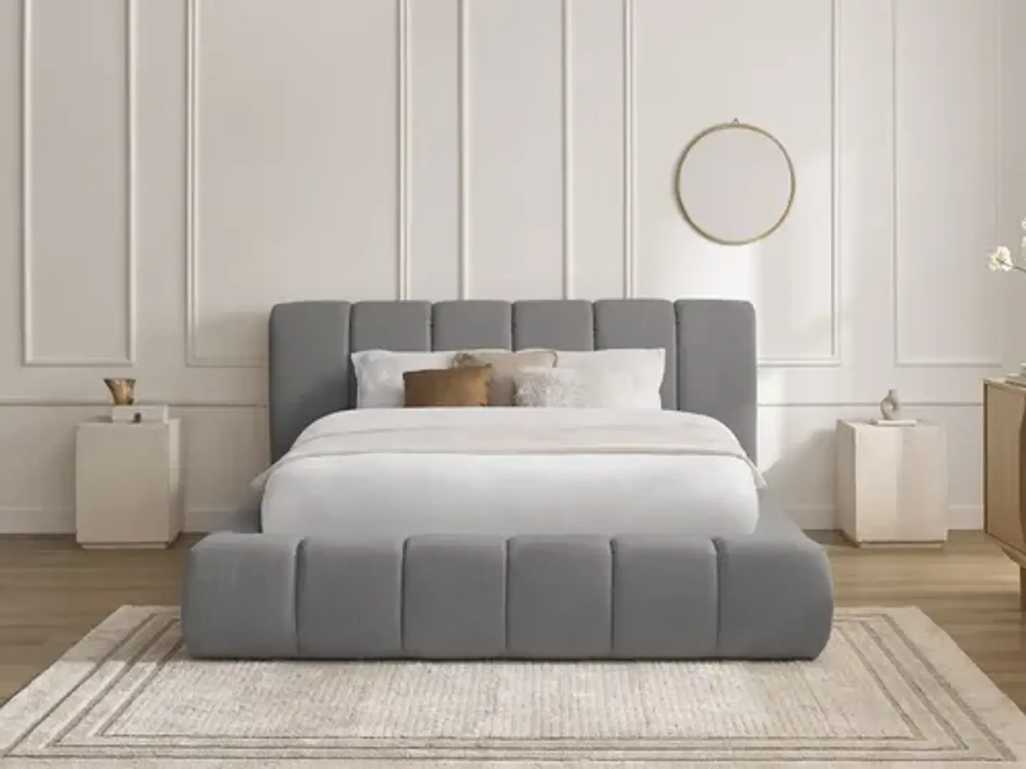Cama Moderna De 2 Plazas Modelo Panell Biancora 13