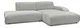 Sofa Seccional Chaise Moderno Premium - Biancora Gris - Miniatura 2
