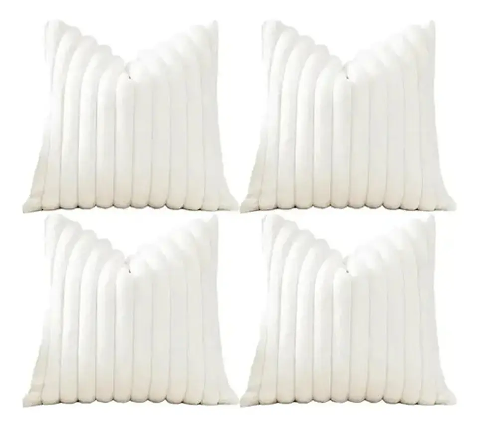 4 Pack De Cojín Biancora Super Suave Cuadrado 45x45 Cm 1