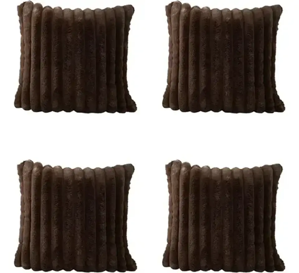 4 Pack De Cojín Biancora Super Suave Cuadrado 45x45 Cm 8