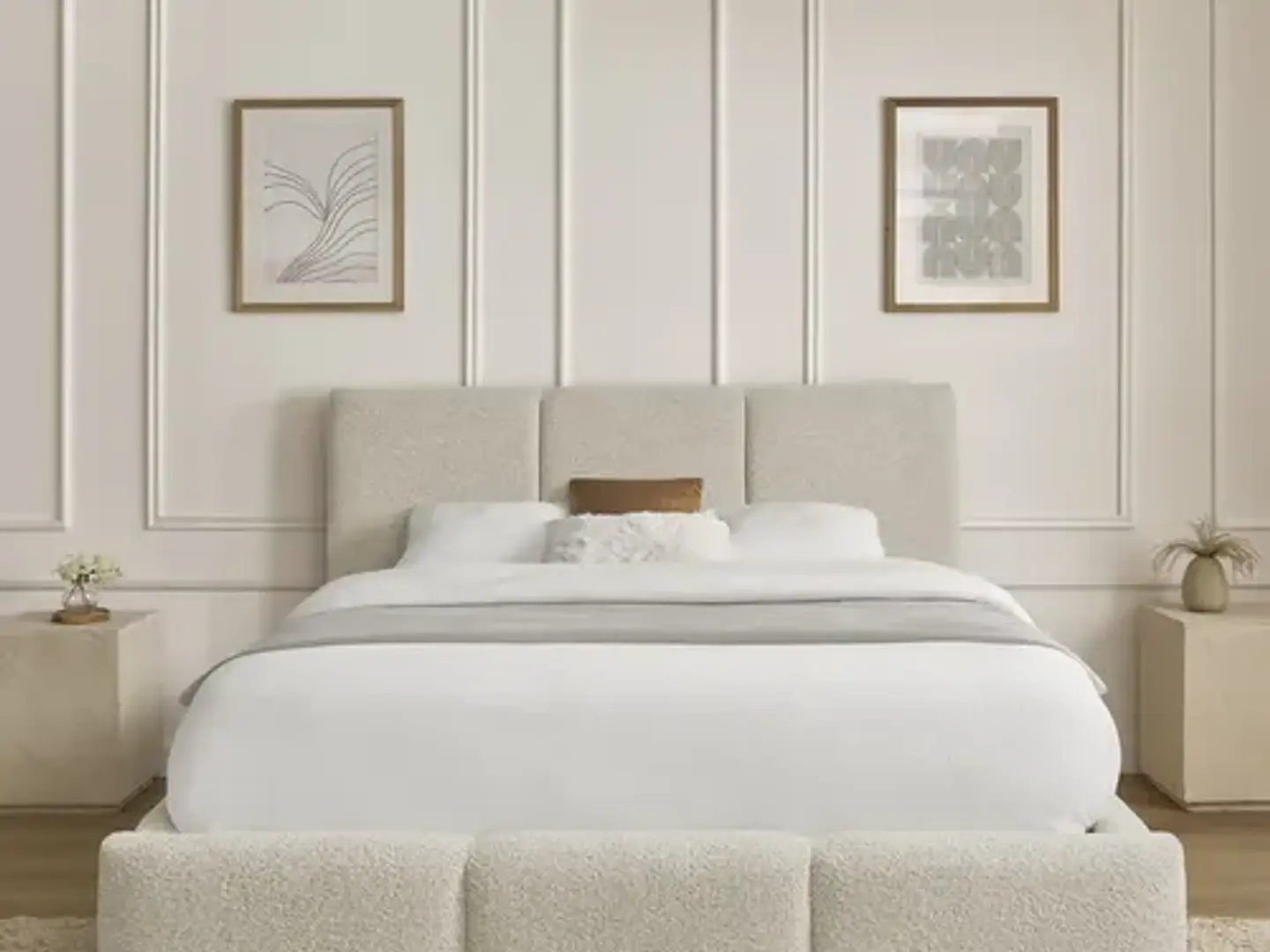 Cama Moderna De 2 Plazas Modelo  Panell -  Biancora 3