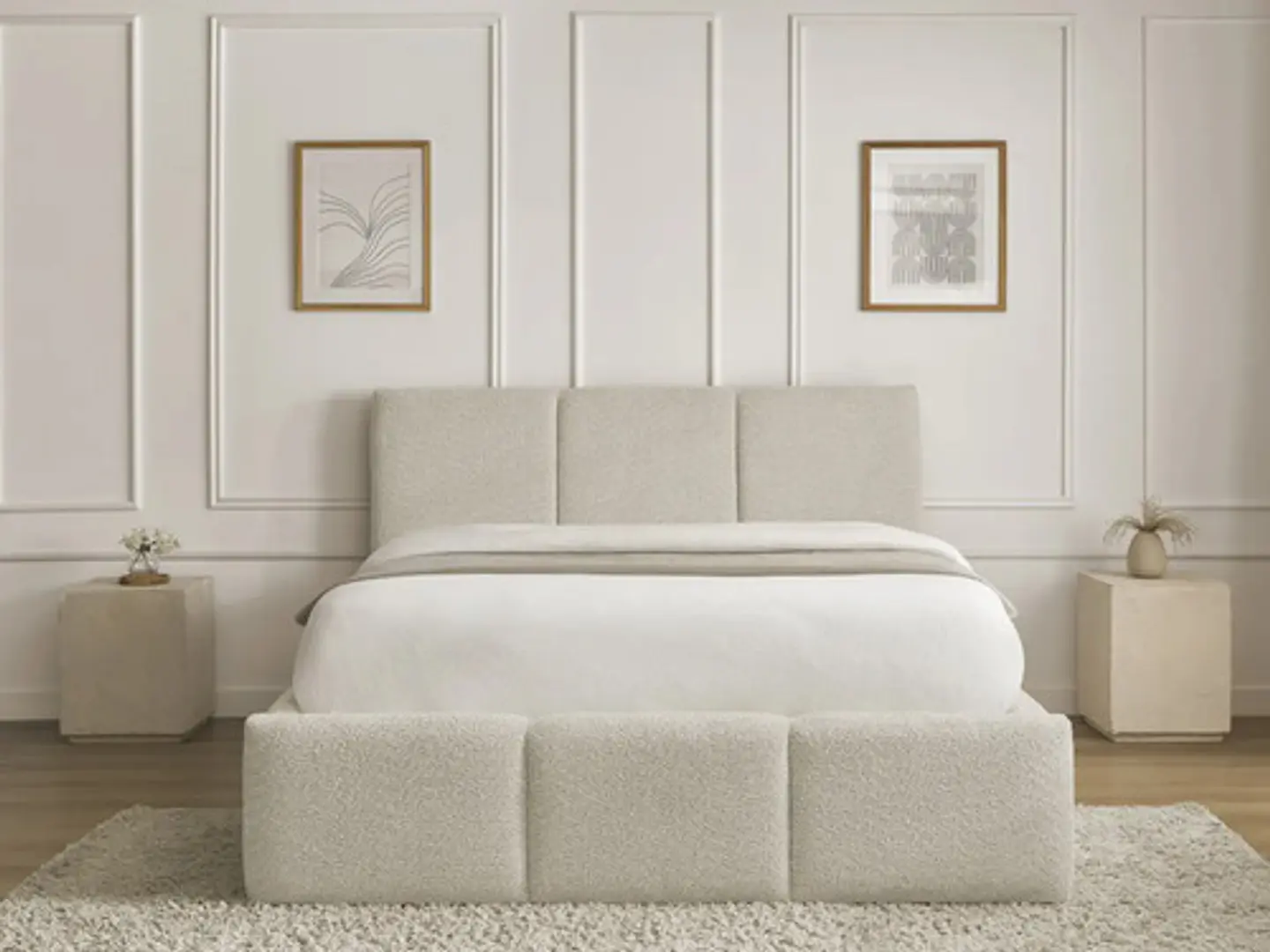 Cama Moderna De 2 Plazas Modelo  Panell -  Biancora 4