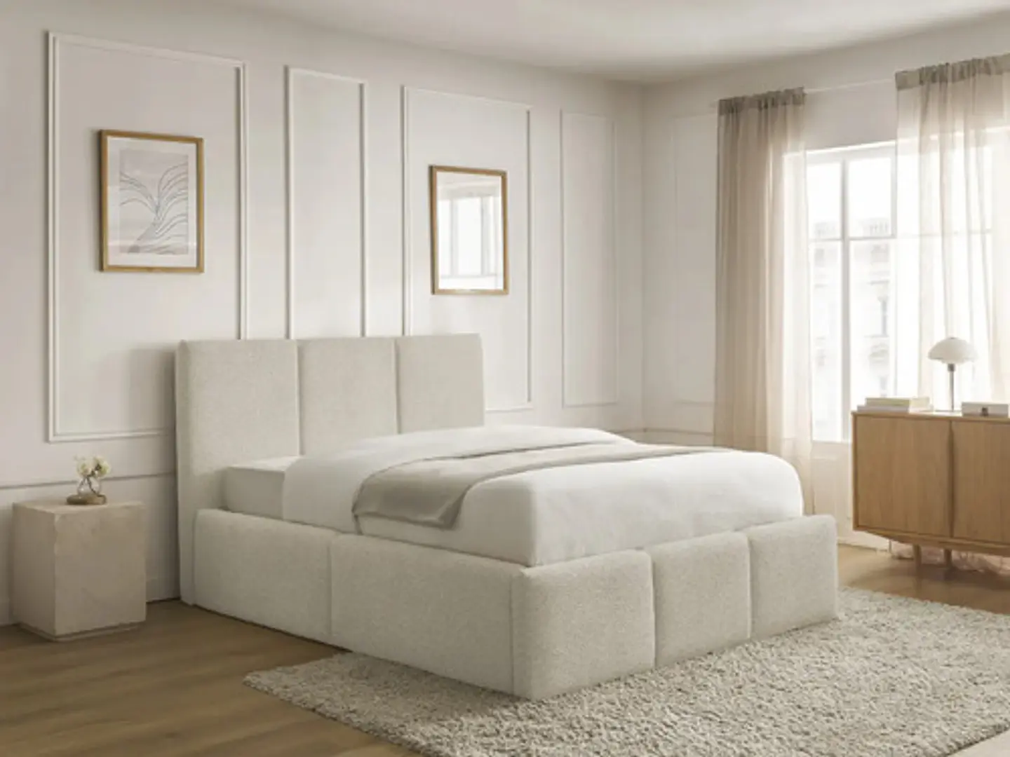 Cama Moderna De 2 Plazas Modelo  Panell -  Biancora 5