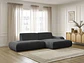 Sofa Seccional Chaise Moderno Premium - Biancora Negro - Miniatura 4