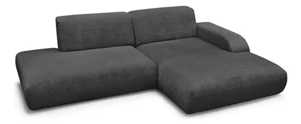 Sofa Seccional Chaise Moderno Premium - Biancora Negro 6