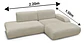 Sofa Seccional Chaise Moderno Premium - Biancora Negro - Miniatura 8