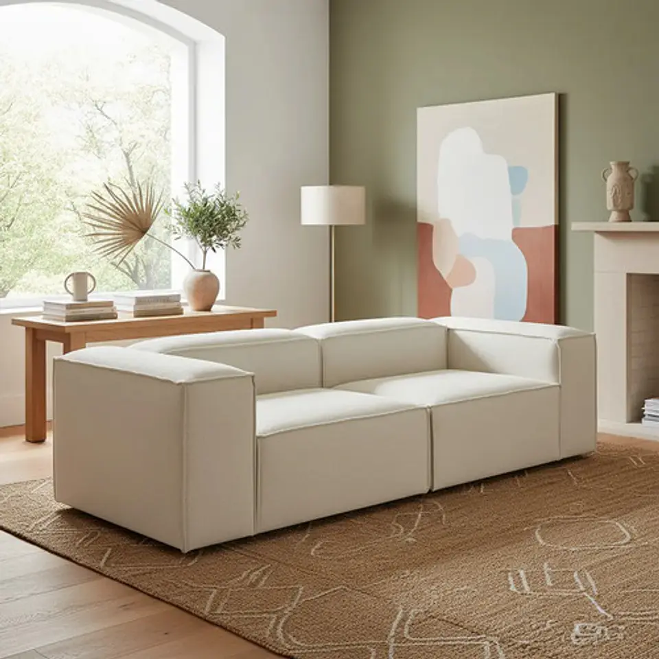 Sofa Bianca Lineal  De 3c Con Resorte Pocket En El Asiento 1