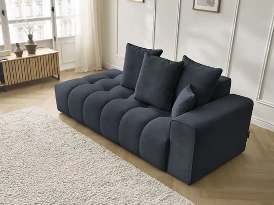 Sofa Lineal Chaise De 3c Modelo Nubes - Biancora 5