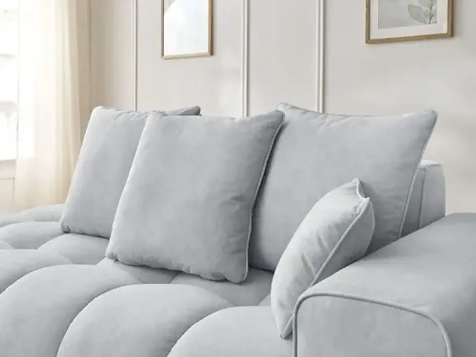 Sofa Lineal Chaise De 3c Modelo Nubes - Biancora 7