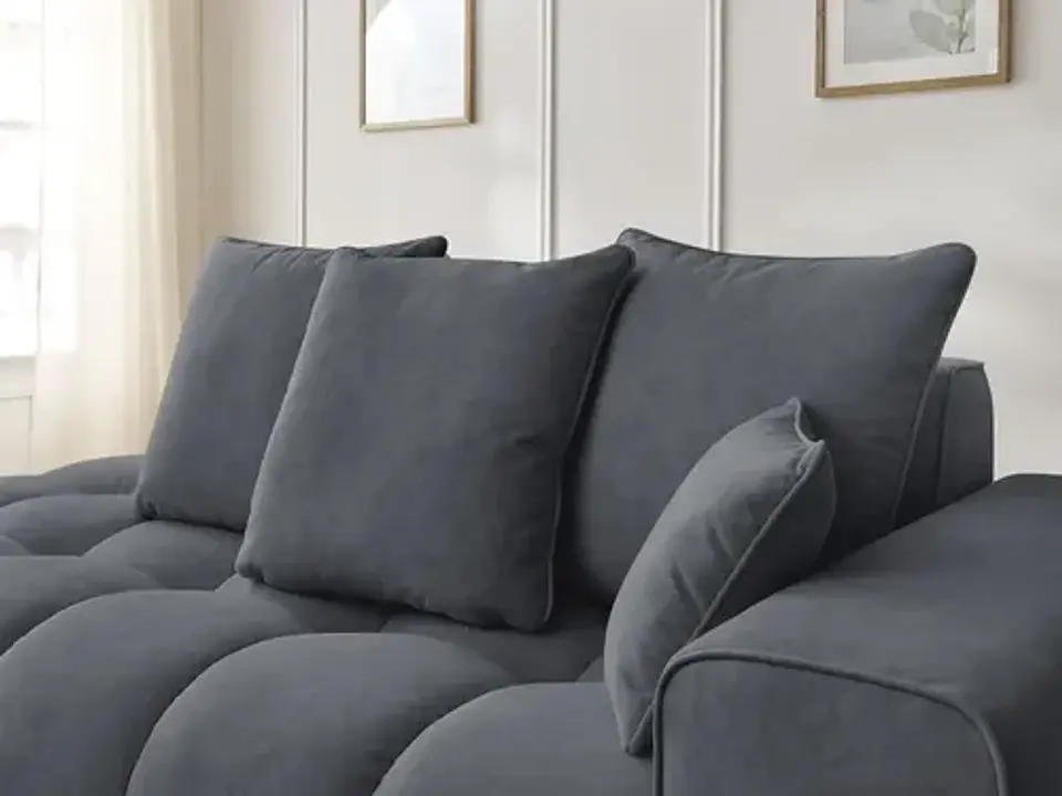 Sofa Lineal Chaise De 3c Modelo Nubes - Biancora 8
