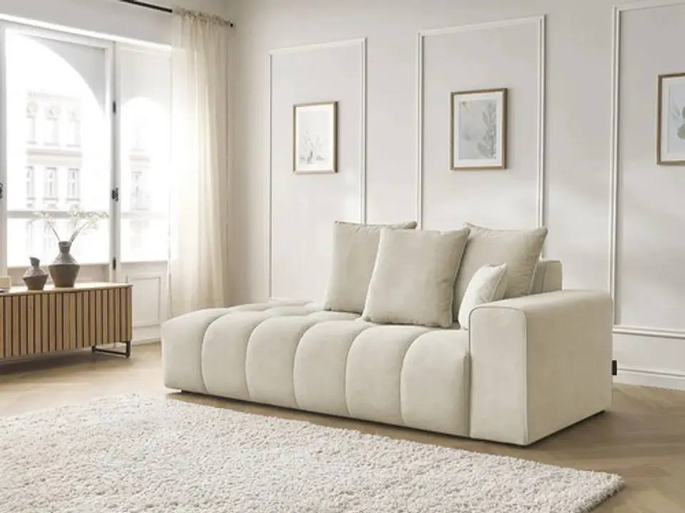 Sofa Lineal Chaise De 3c Modelo Nubes - Biancora 1
