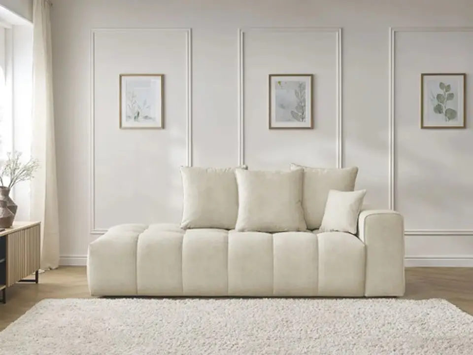 Sofa Lineal Chaise De 3c Modelo Nubes - Biancora 4