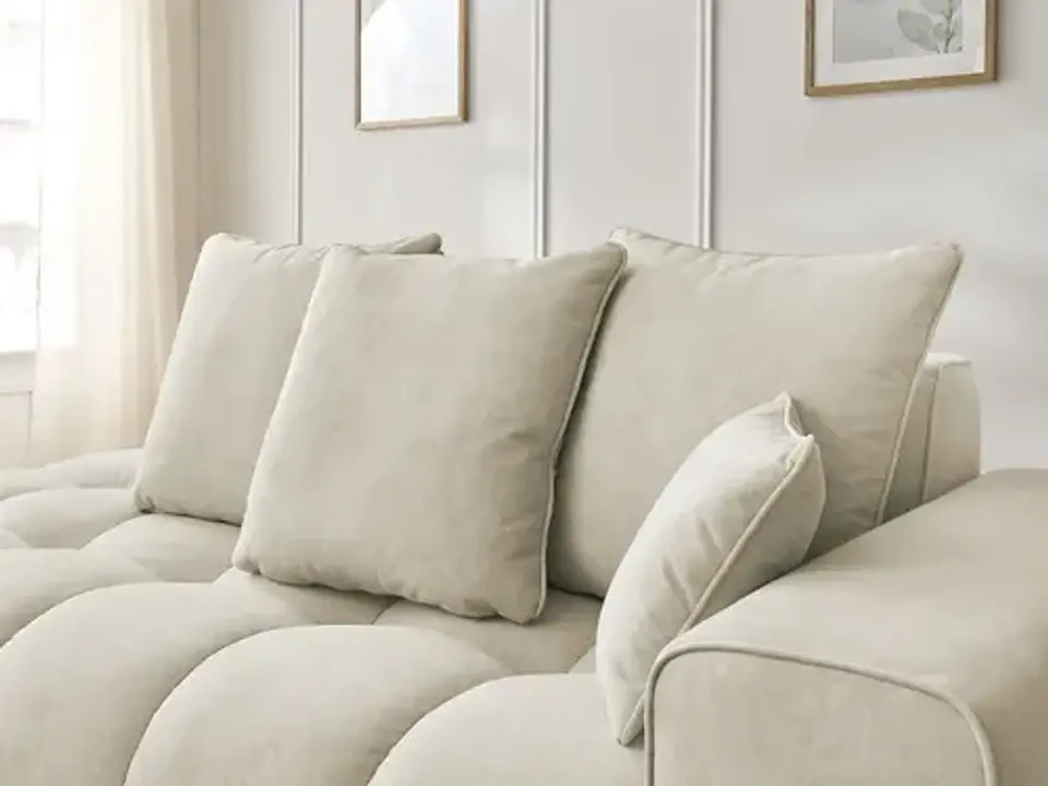 Sofa Lineal Chaise De 3c Modelo Nubes - Biancora 6