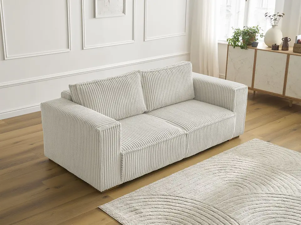 Sofa Lineal De 3C Premium Modelo Jose Con Resortes Pocket  4