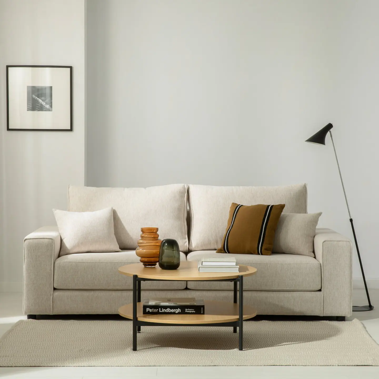 Sofa Lineal De 3C Modelo Suiza Con resortes Pocket  1