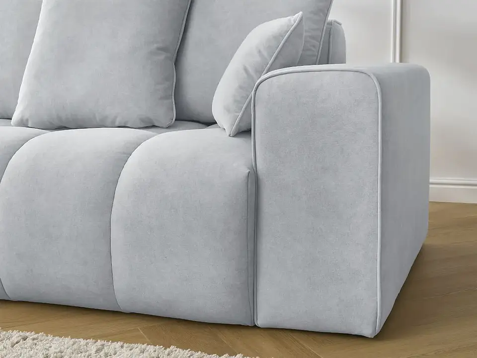 Sofá Lineal Chaise Nubes Premium - Negro 15