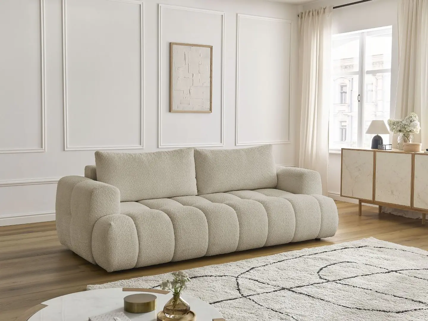 Sofa Lineal De 3C Modelo Cloud Premium 12