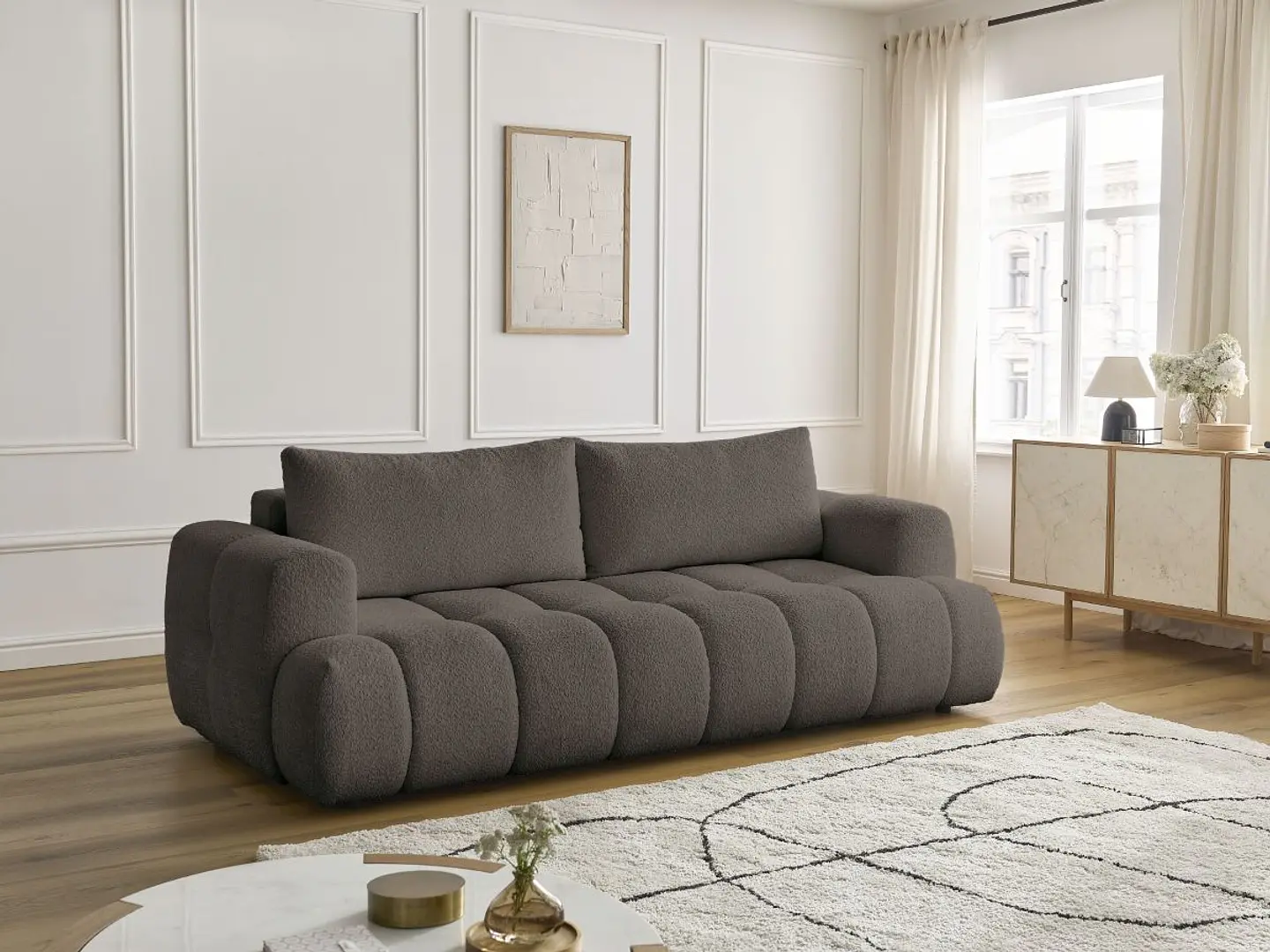 Sofa Lineal De 3C Modelo Cloud Premium 18