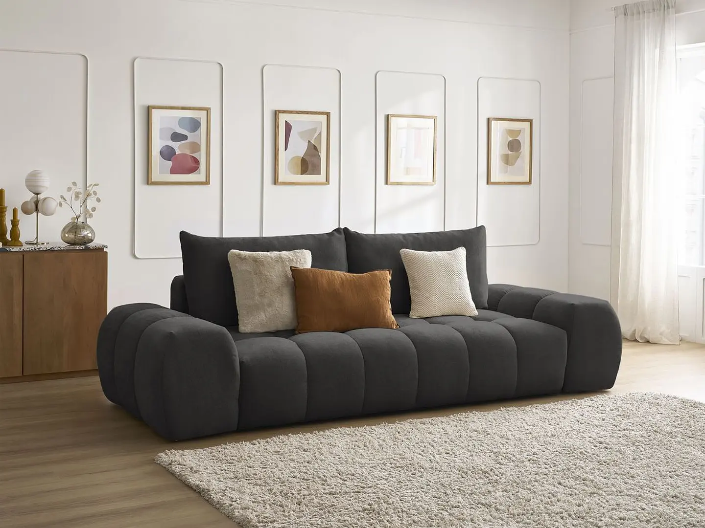 Sofa Lineal De 3C Modelo Nubes Maule Premium 1