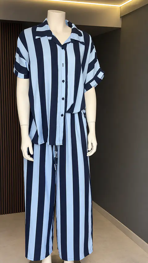 Conjunto Riscas Azul