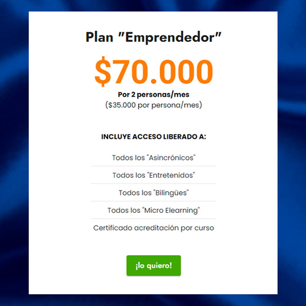 Plan Mensual "Emprendedor"