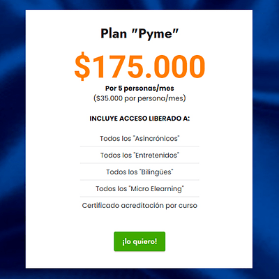 Plan Mensual "Pyme"